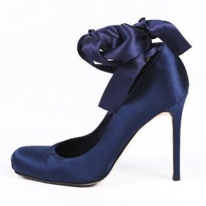 💯 Auth CHANEL Ballerina Ribbon Pumps